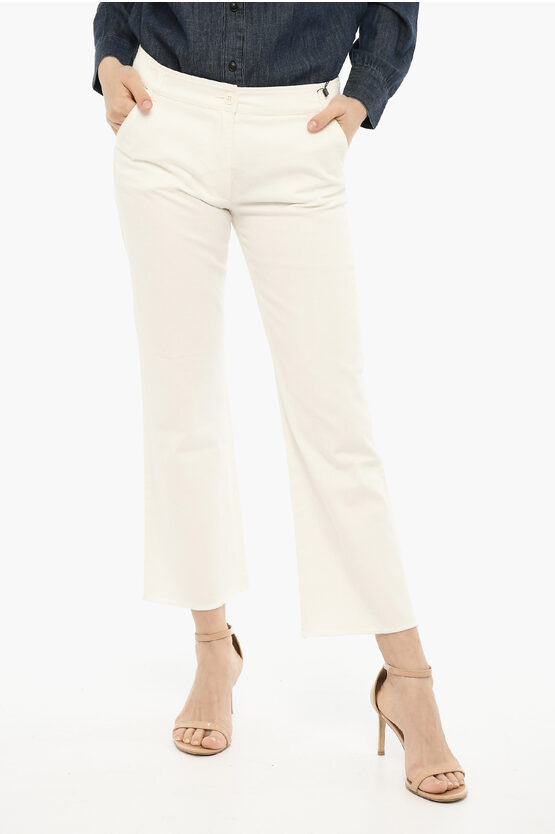 Woolrich Frayed-hem Light Wash Jeans 22,5cm In White