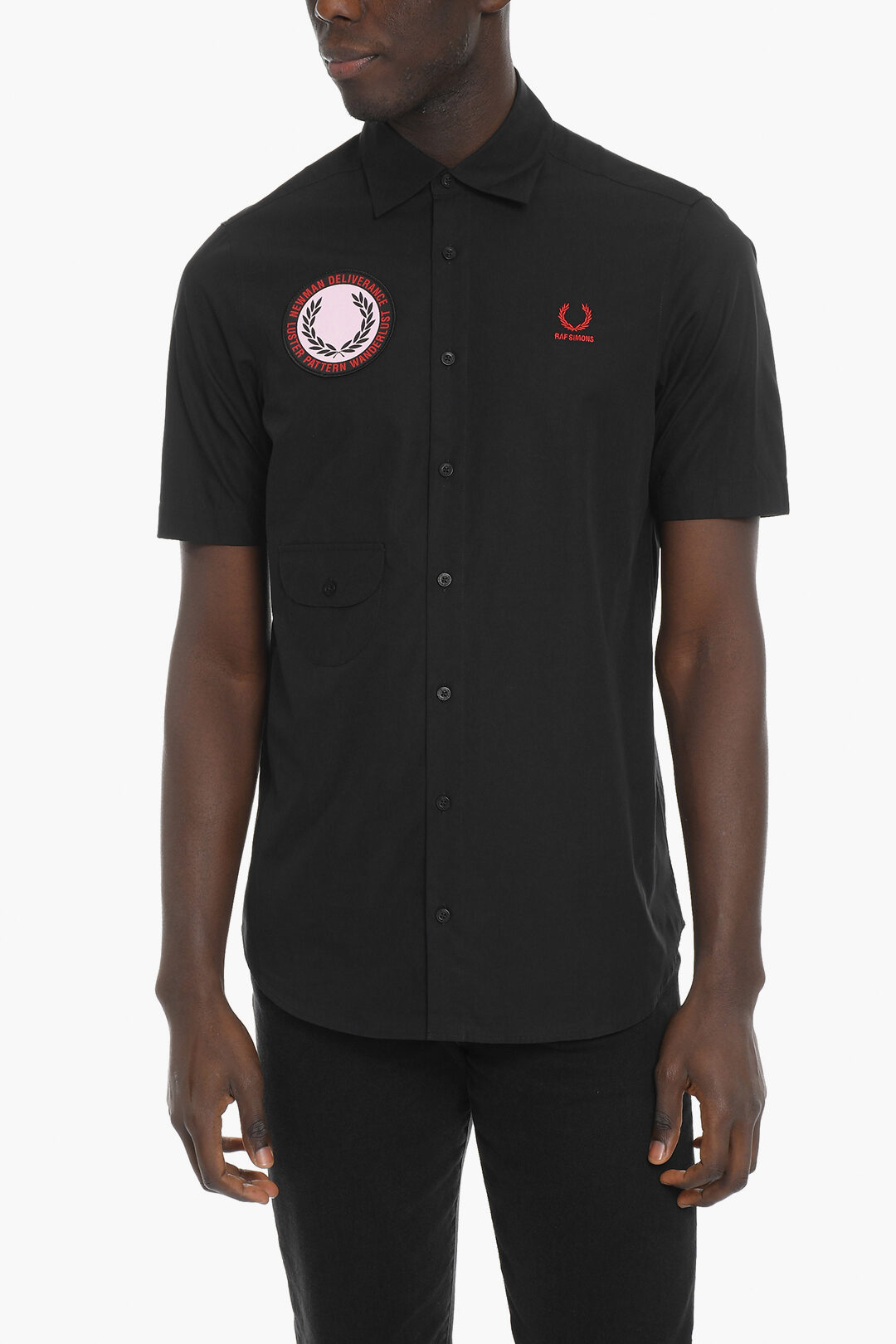トップス RAF SIMONS X FRED PERRY CHEST PATCH POLO Fred Perry x Raf Simons Patch Polo Shirt in White Fred Perry