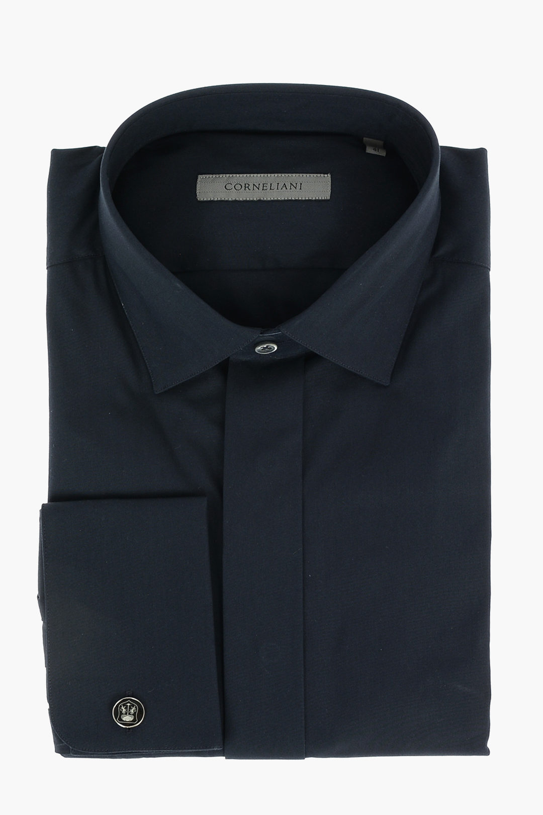 Corneliani French Collar Shirt with Double French Cuffs men Glamood