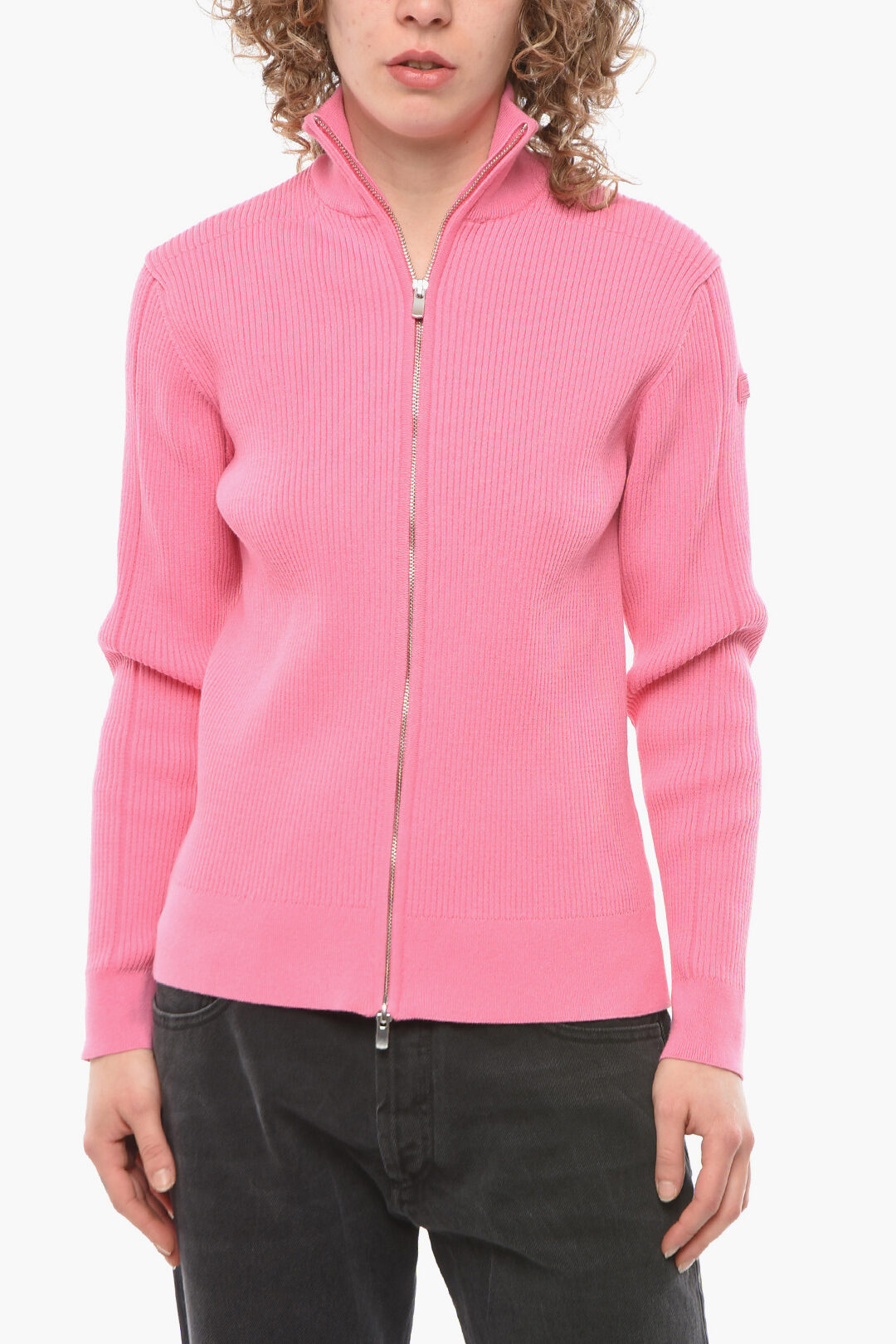 Jacquemus FRESCU Ribbed Cardigan with Rubber Logo Patch women