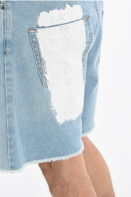 Ripped jean shorts mens on sale hollister