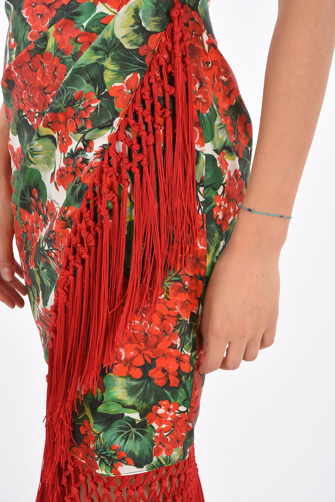 Dolce & Gabbana Fringed Sleeveless Midi Dress women