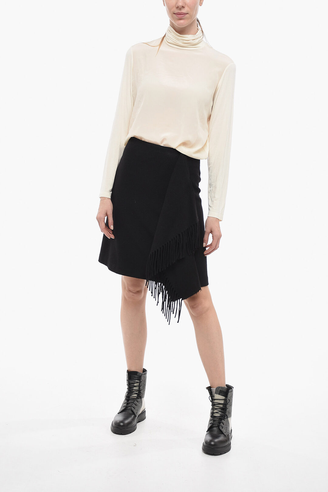 Woolrich Fringed Wrap Skirt women - Glamood Outlet