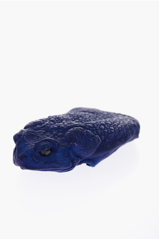 Kobja Frog-shaped Leather Coin Holder In Blue