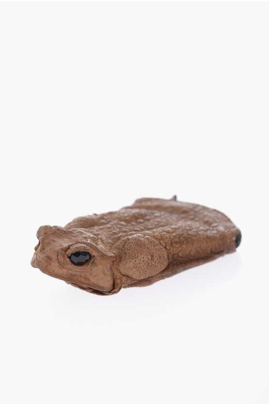 Kobja Frog-shaped Leather Coin Holder In Brown