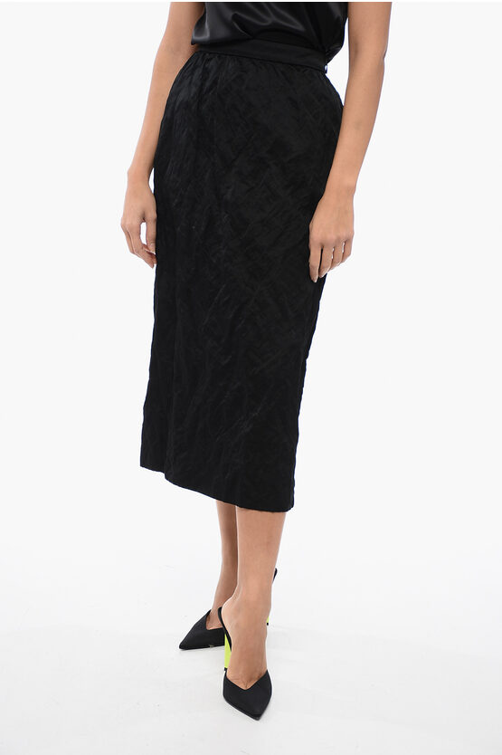 Dior Froissè Cotton-blend Skirt With Side Zip