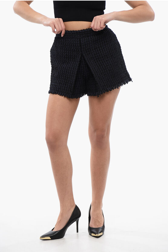 Dsquared2 Front Pleated Tweed Shorts