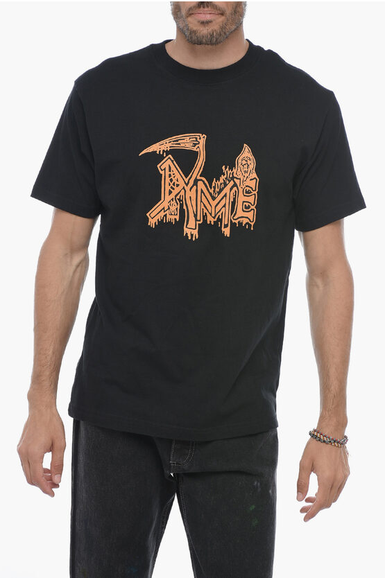 DIME FRONT PRINTED CREW-NECK T-SHIRT 