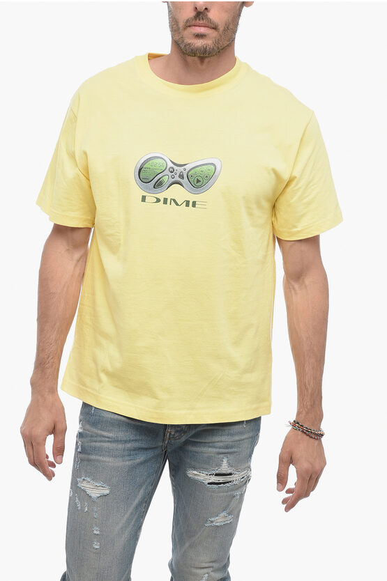 DIME FRONT PRINTED CREW-NECK T-SHIRT 