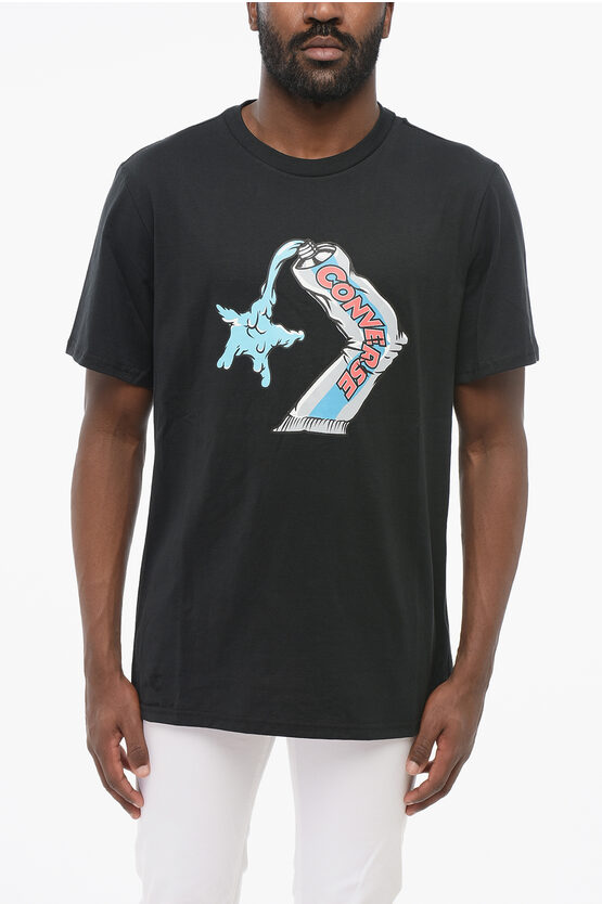 CONVERSE FRONT PRINTED STANDARD FIT CREW-NECK T-SHIRT