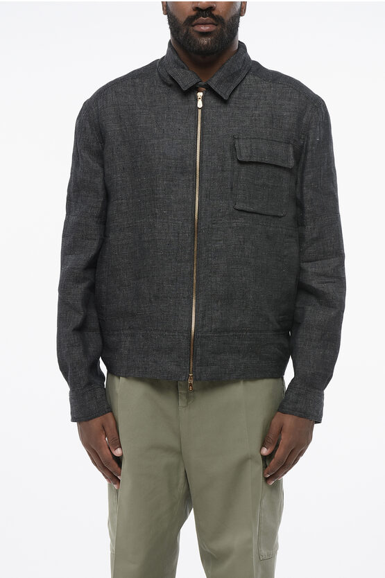 Front Zipped Linen … - image