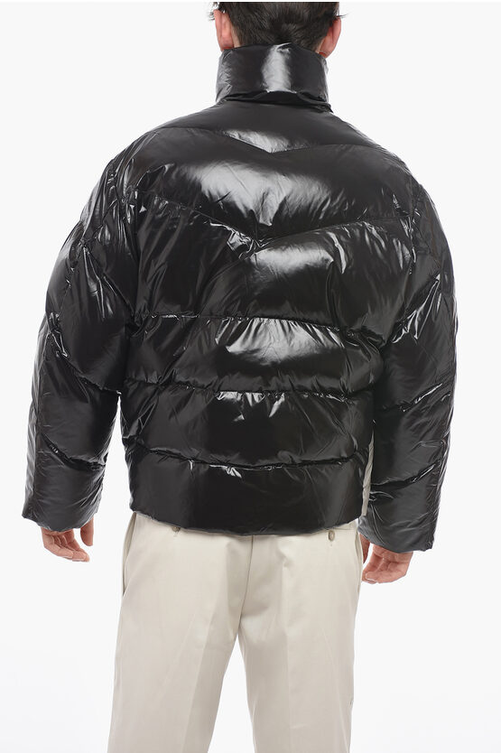 Neil Barrett Front Zipped MIXED NYLON Easy Fit Down Jacket men