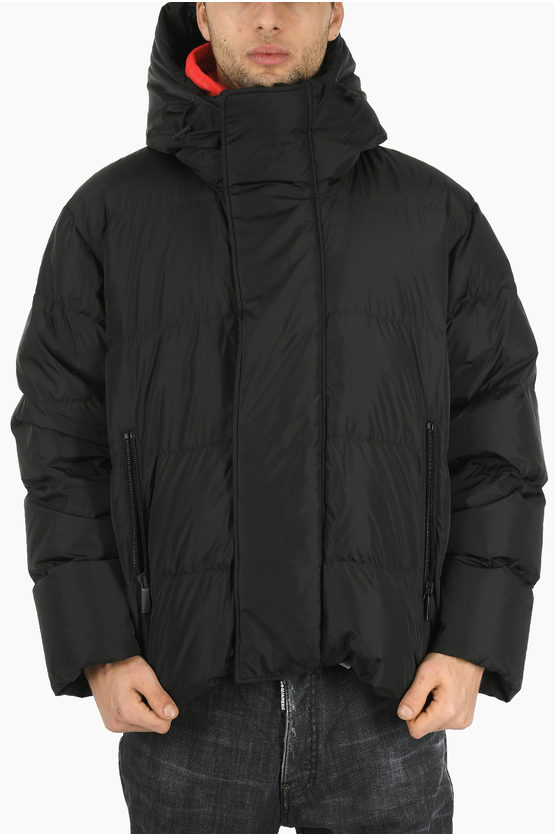 Dsquared2 Front Zipped Puffer Down Jacket with Hood men Glamood Outlet
