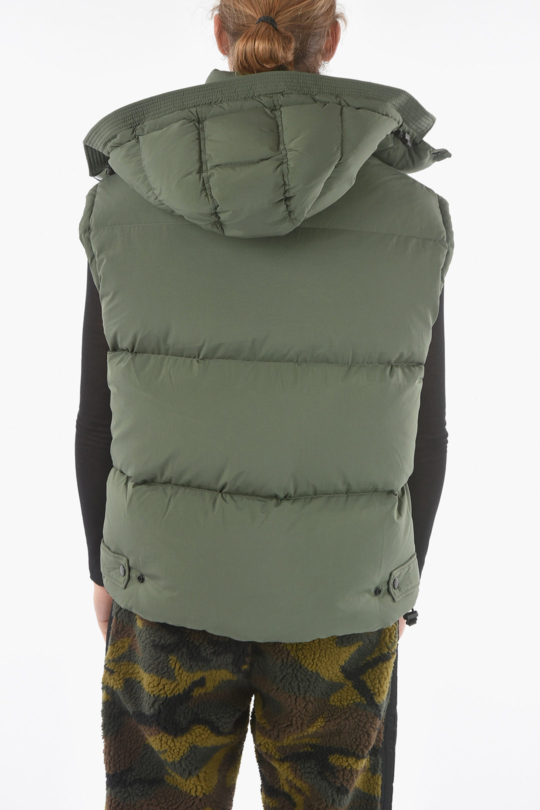 Diesel Front Zipped Sleeveless Duvet Jacket with Hood men Glamood Outlet