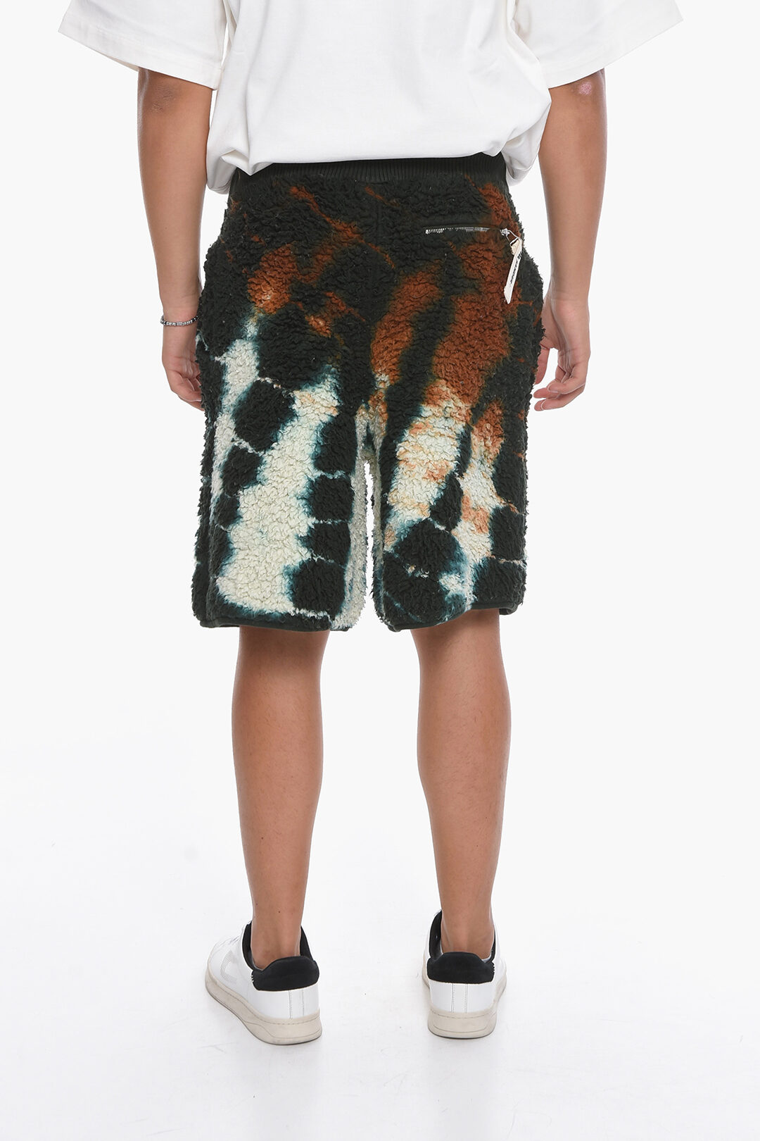 Jil Sander Front Zipped Tie Dye Teddy Shorts men - Glamood
