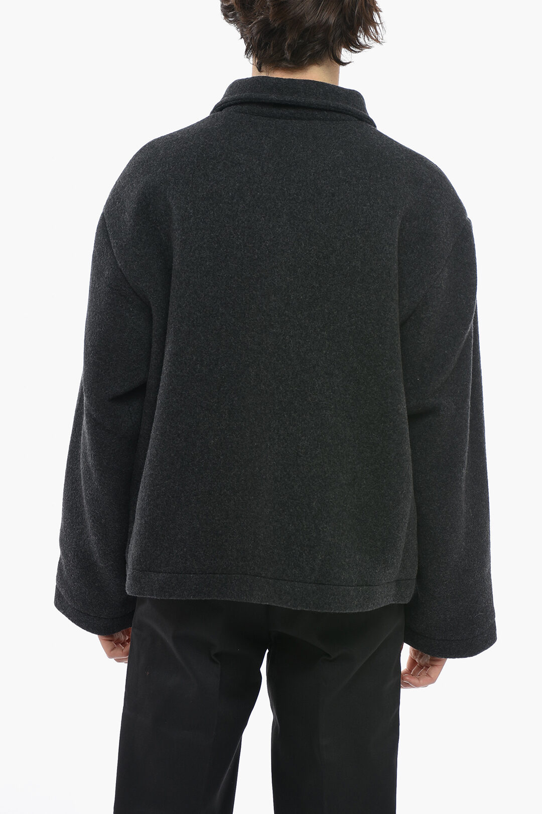 Bonsai Front Zipped Wool Blend Short Coat men Glamood Outlet