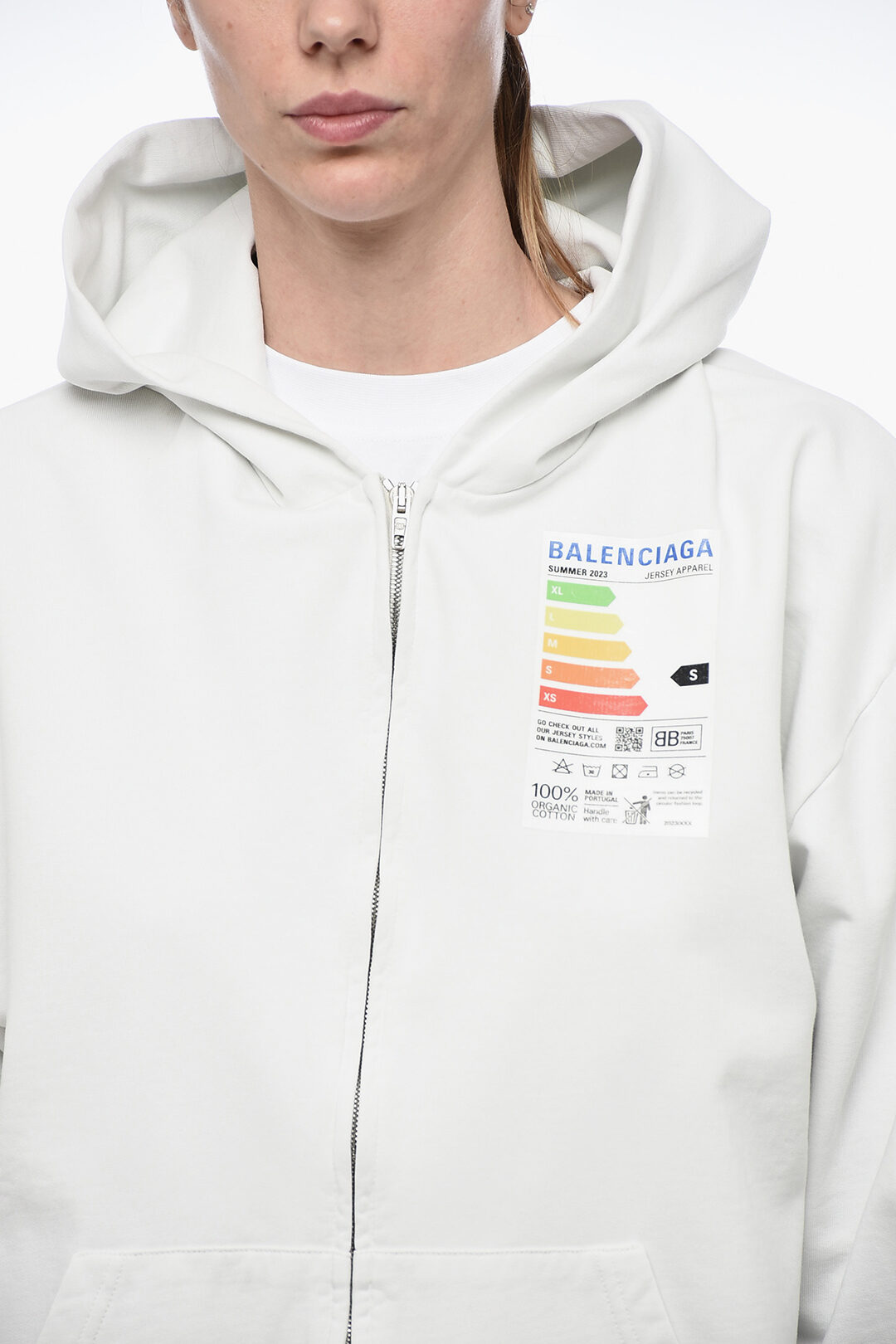 Balenciaga Ful Zip JERSEY APPAREL UNISEX Hoodie unisex men