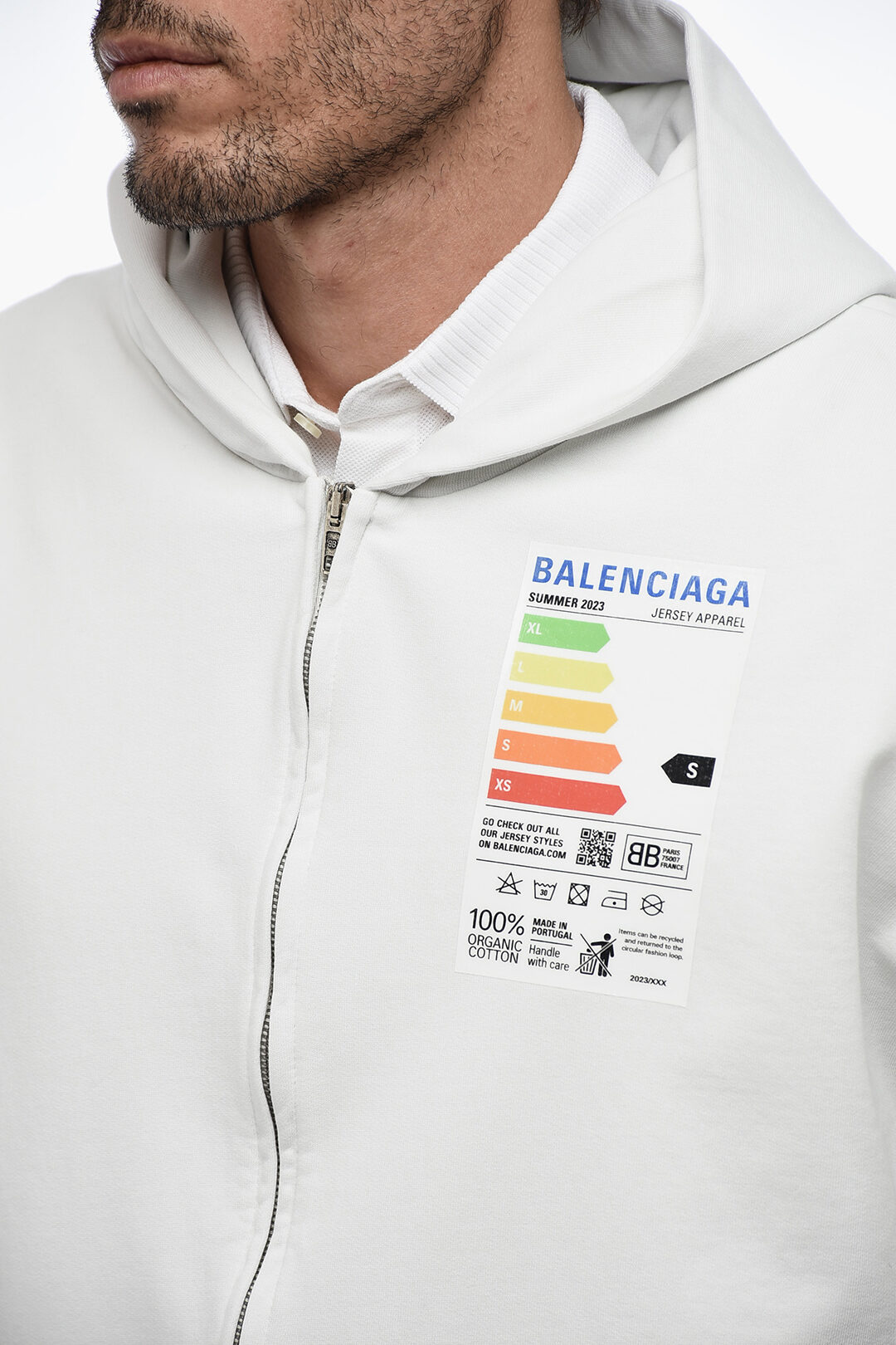 Balenciaga Ful Zip JERSEY APPAREL UNISEX Hoodie unisex men