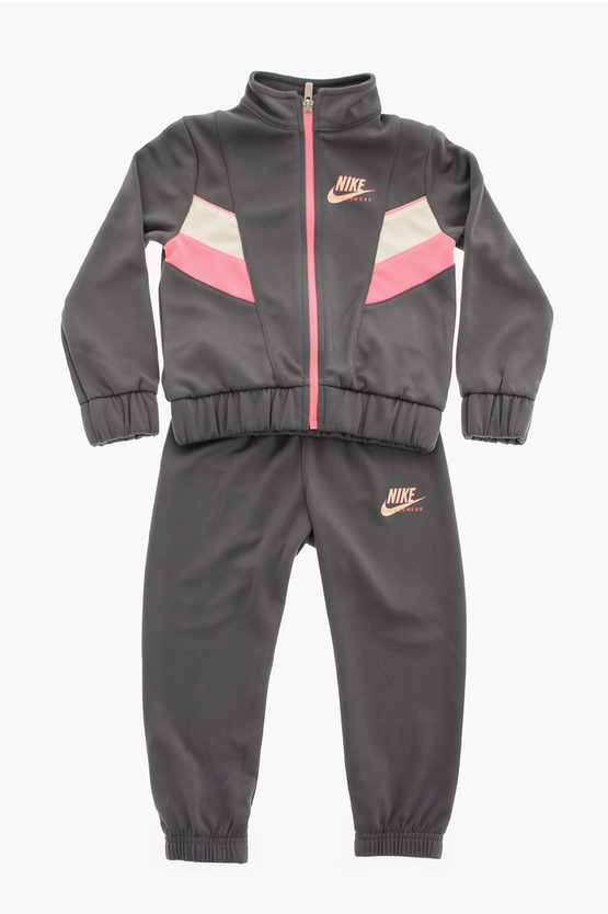 Nike Full Zip Sweatshirt And Jogger Pants Set In Black