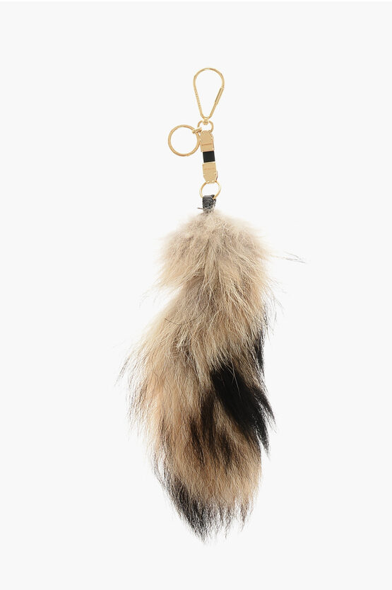 Dsquared2 Fur Keyring With Carabiner