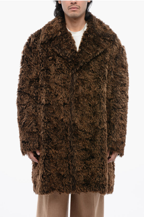 Fuzzy Wool Coat Siz… - image
