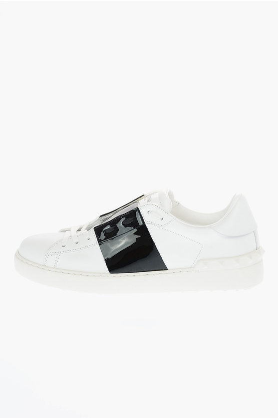 Valentino GARAVANI Leather Sneakers with Patent and Studs men - Outlet