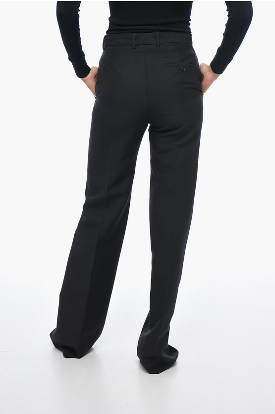 Balenciaga GARDE-ROBE Straight Fit Mohair Blend Pants women