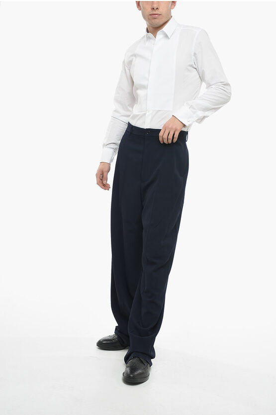 BALENCIAGA garde robe スラックス Balenciaga GARDE-ROBE Twill Wool Wide-leg Pants men