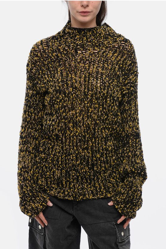 Shop Moncler Genius 2 Turtleneck Wool Blend Sweater