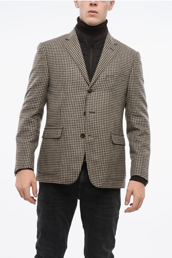 Corneliani Geometric Motif Blazer With Removable Padded Inner