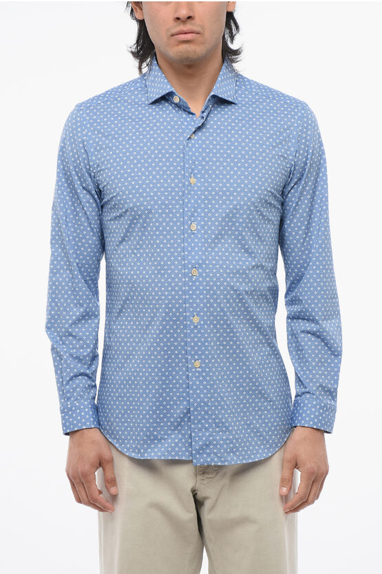 Alessandro Gherardi Geometric Patterned Casual Shirt With Spread Collar