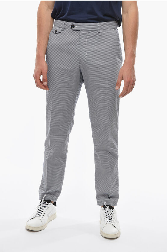 Cruna Geometric Patterned Cotton Raval Pants In Gray