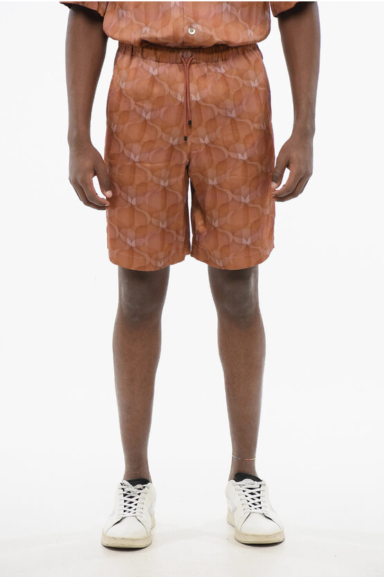 Dries Van Noten Geometric Patterned Piperi Chiffon Shorts