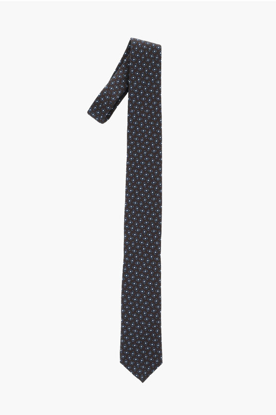 Corneliani Geometric Patterned Silk Tie
