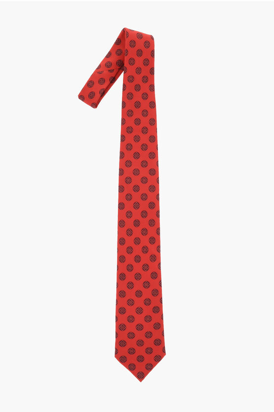 Corneliani Geometric Patterned Silk Tie