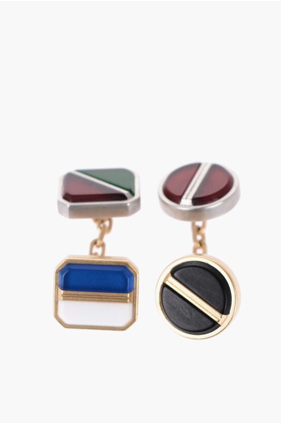 MAISON MARGIELA GEOMETRIC TWINS WITH CONTRASTING RESIN DETAIL 