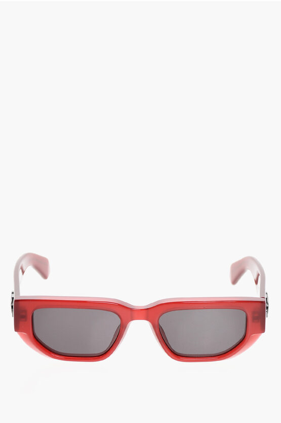Off-white Geometrical Frame Greeley Sunglasses With Arrow Details In Red