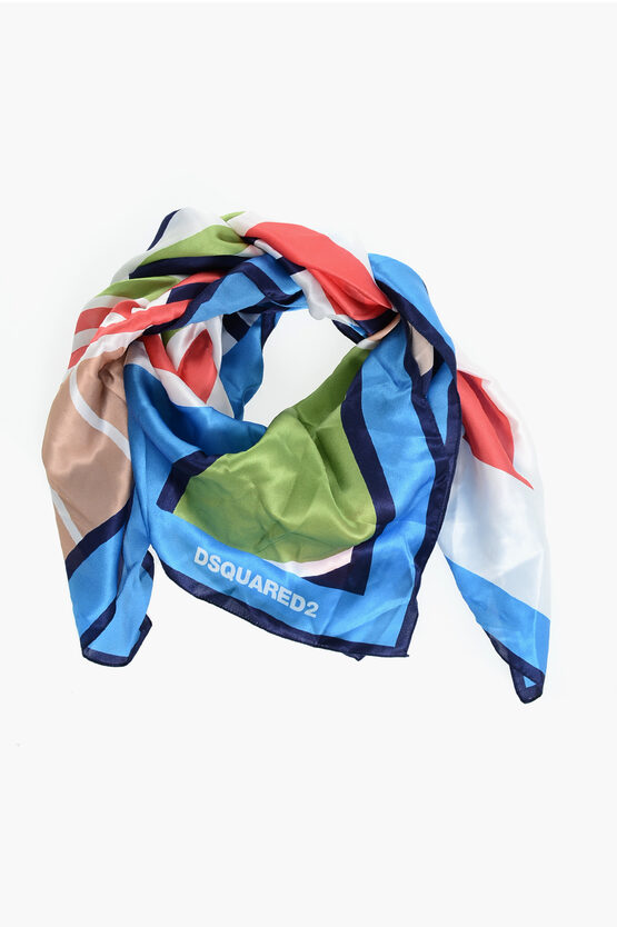 Dsquared2 Geometrical Patterned Silk Foulard