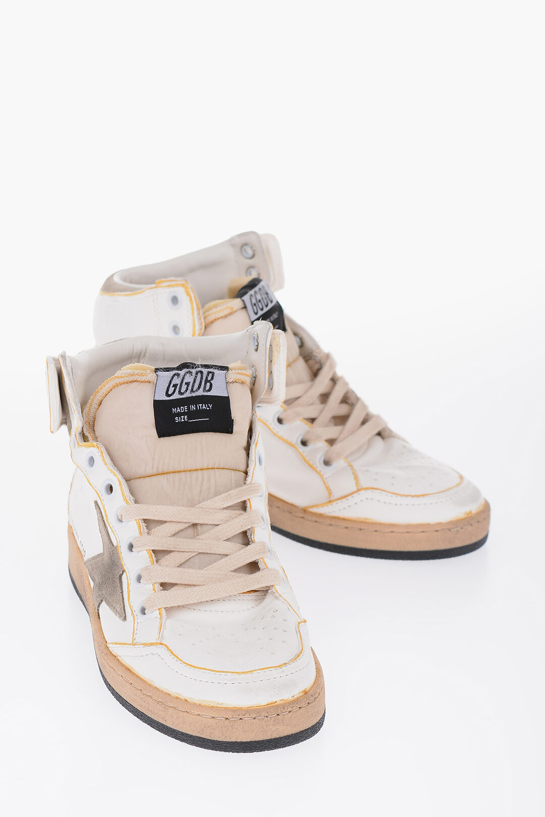 Golden Goose GGDB Leather SKY STAR High top Sneakers with Lived in Design women Glamood Outlet