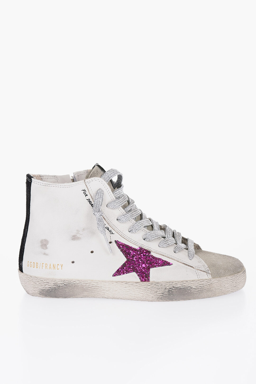 Golden Goose GGDB Sneakers Alte in Pelle FRANCY con Design Vissuto donna Glamood Outlet