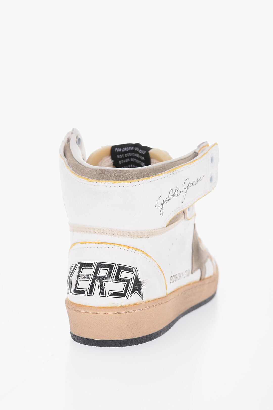 Golden Goose GGDB Sneakers Alte in Pelle SKY STAR con Effetto Vissuto donna Glamood Outlet