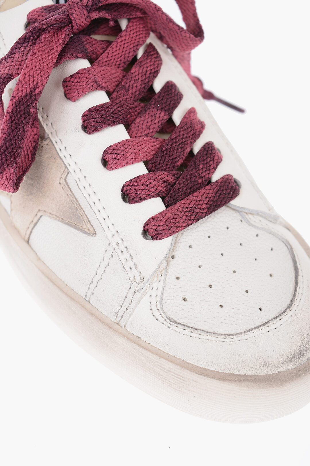 Golden Goose GGDB Sneakers Basse in Pelle STARDAN con Lacci a Contrasto donna Glamood Outlet