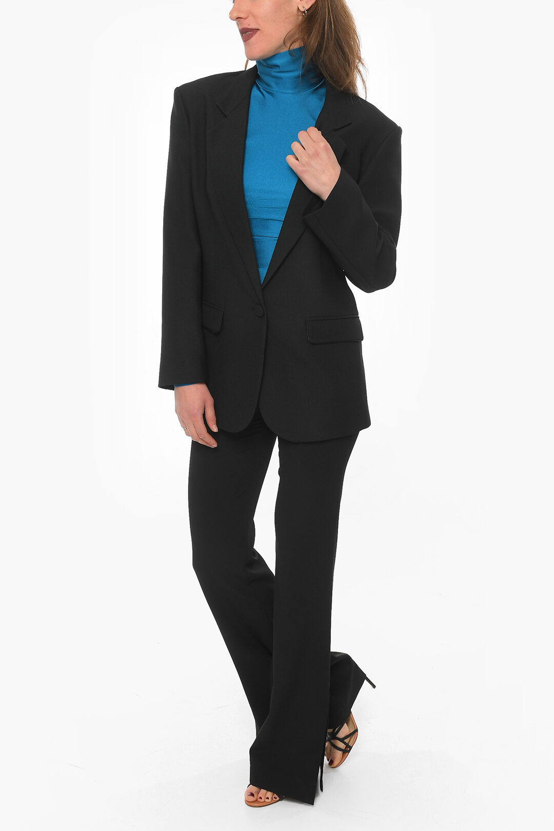 Hebe Studio Giacca a Bottone LOVER Revers Classico e Tasca con