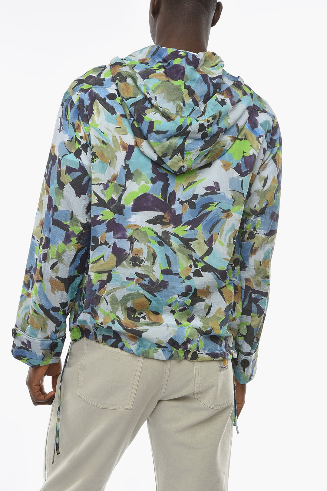 Kenzo Giacca a Vento Multitasca in Nylon con Cappuccio uomo