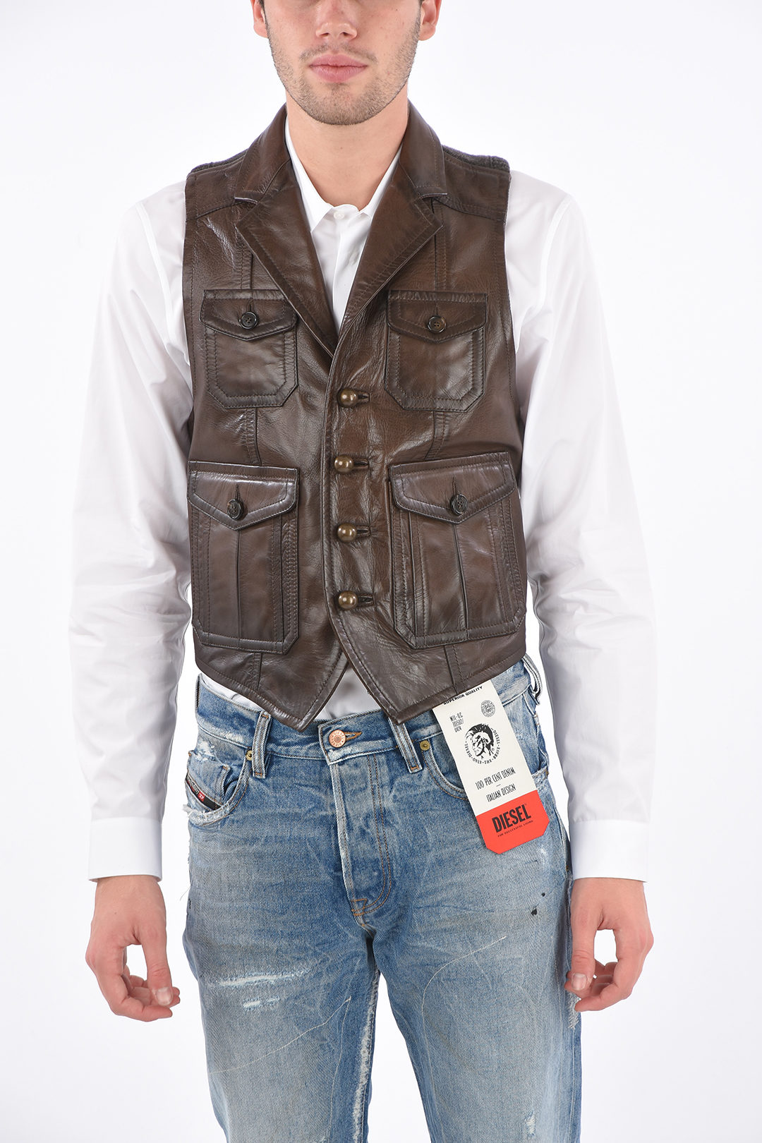 Dsquared2 Gilet in Pelle uomo - Glamood Outlet