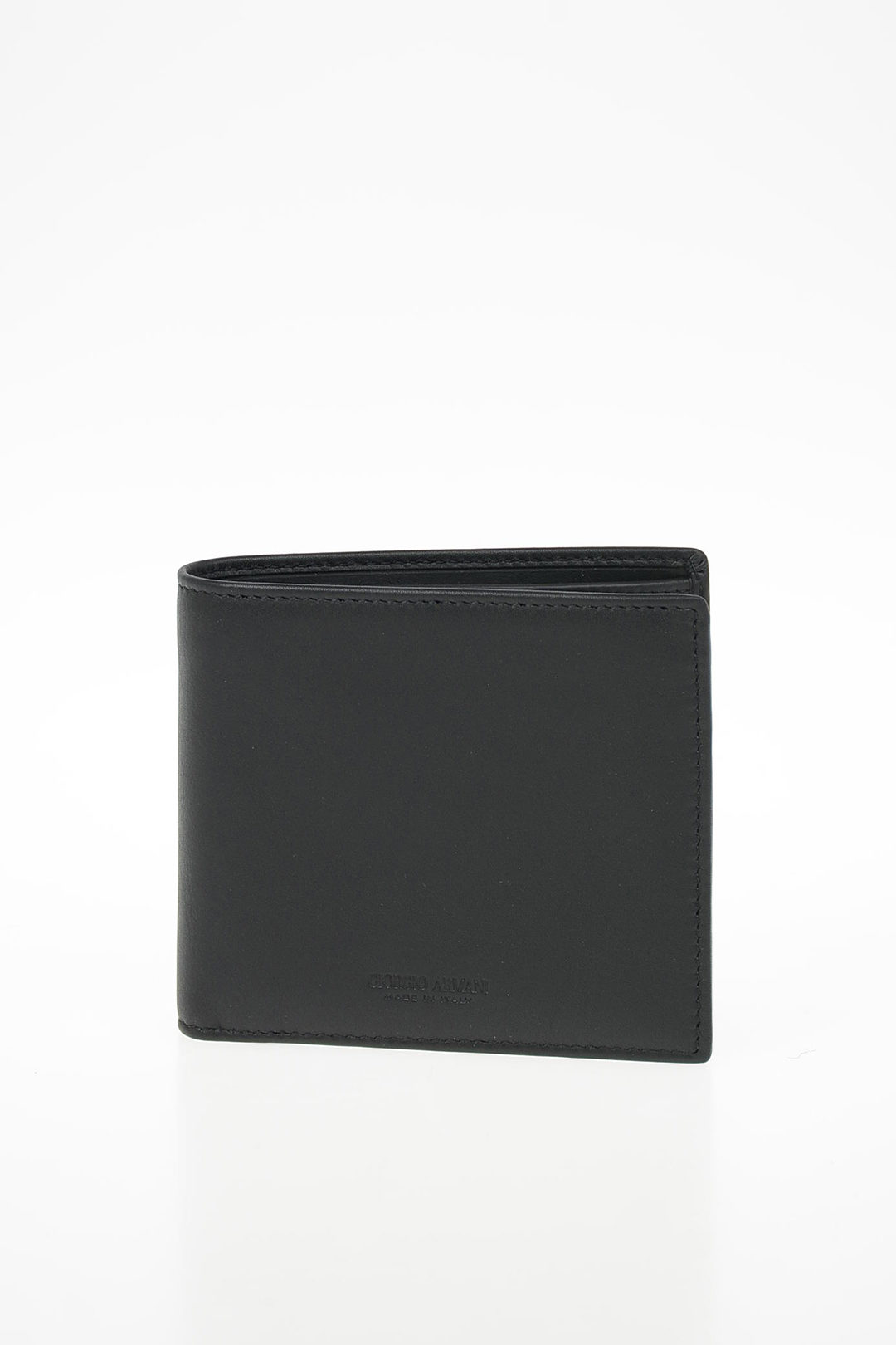 Buy Emporio Armani Men Black Bi-fold Wallet With Front Branding for Men  Online | The Collective