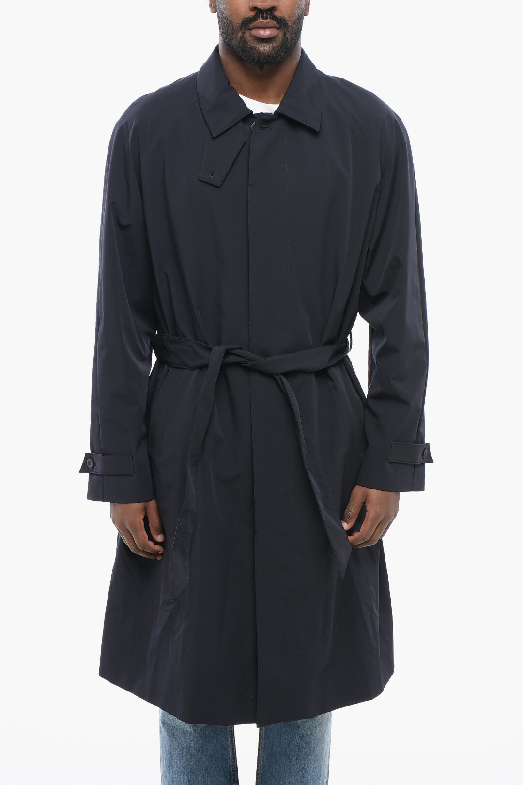 Armani GIORGIO Nylon Trench Coat with Belt men - Glamood Outlet