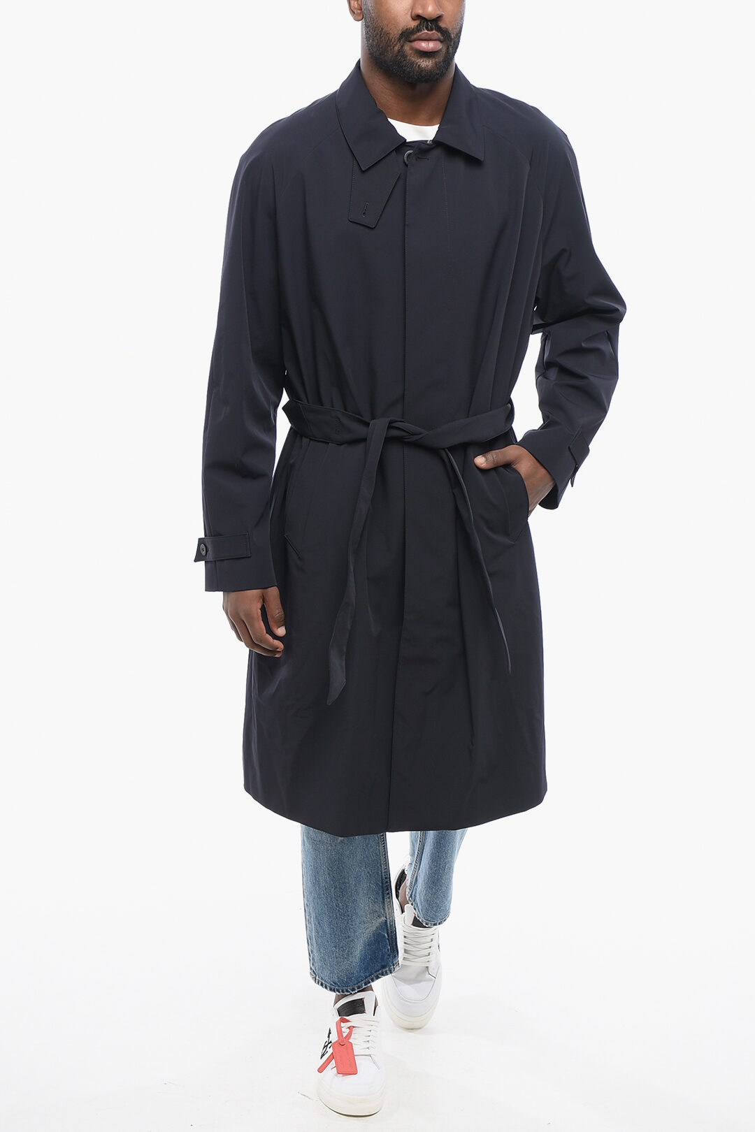 Armani GIORGIO Nylon Trench Coat with Belt men - Glamood Outlet