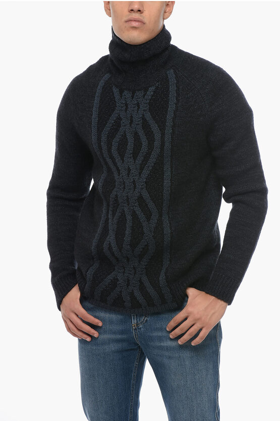 Shop Armani Collezioni Giorgio Turtleneck Cashmere Blend Pullover