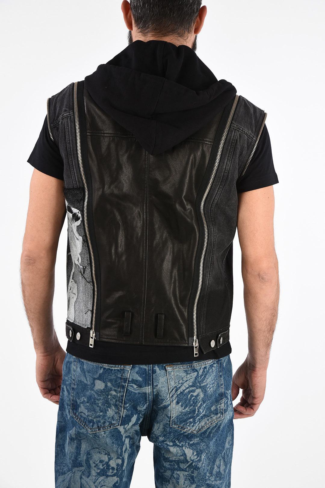 STONE ISLAND: Felpa Con Cappuccio E Zip - Blue Navy | Felpa Stone - Foto 8